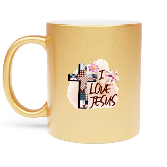 I Love Jesus Metallic Mugs