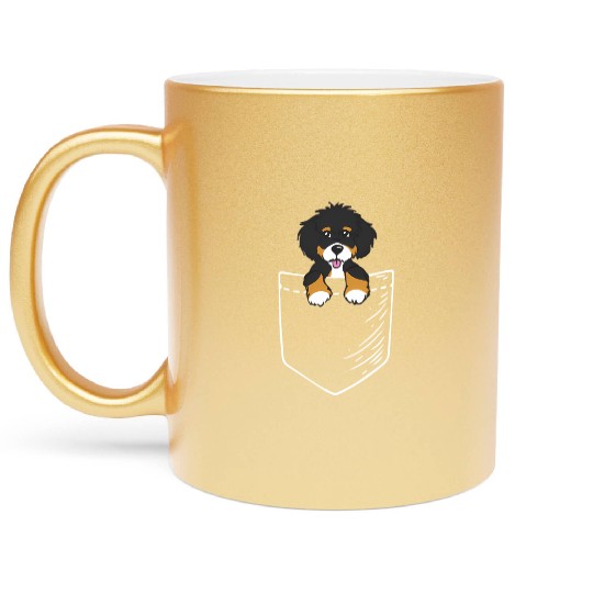 Bernedoodle Metallic Mugs
