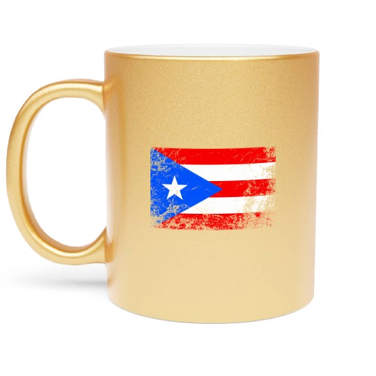 Puerto Rico National Flag Metallic Mugs