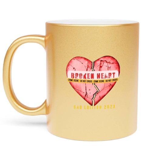 0ne design express a Sad loves-tory Metallic Mugs