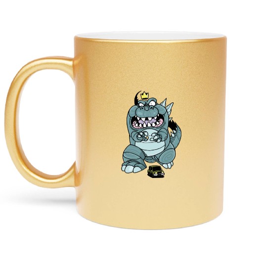 Funny Animal Face Metallic Mugs