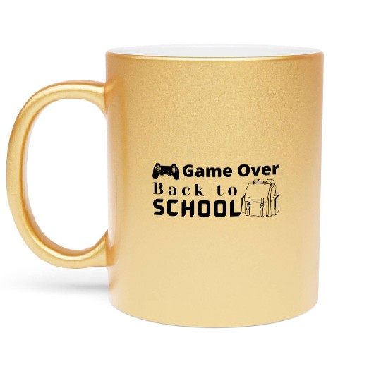 Game Over Back To School cool Metallic Mugs