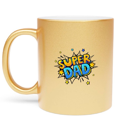 Super dad Metallic Mugs