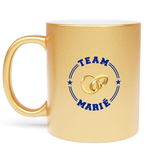 TEAM MARIE College Round Blue Metallic Mugs
