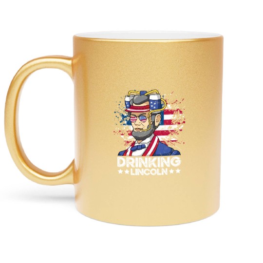 Drinking Lincoln USA President Independence Day Metallic Mugs