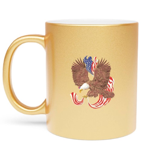 America Eagle USA Patriots American Pride Metallic Mugs