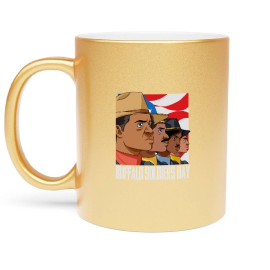 National Buffalo Soldiers Day July 28Th Patriotic Metallic Mugs