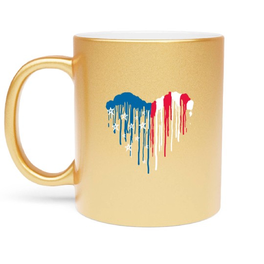 "USA: Land of the Free, Home of the Brave" Metallic Mugs