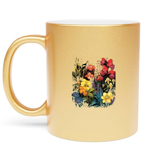 Orchids Flowers Garden Blossom Orchid Lover Metallic Mugs