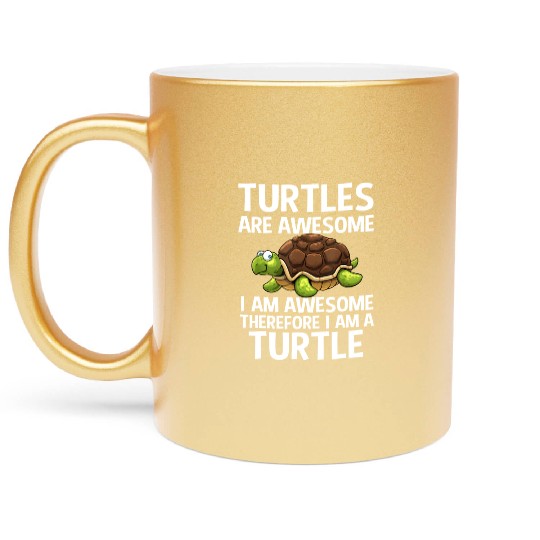 Cool Sea Turtle Tortoise Lover Turtle Animal Metallic Mugs
