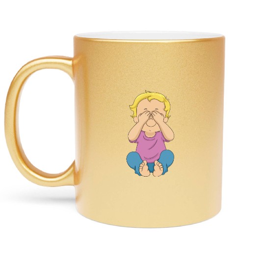 Peek-a-Boo Kid Metallic Mugs