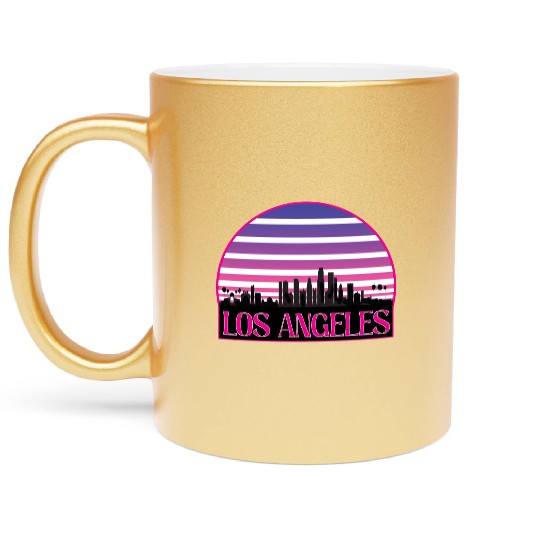 LOSANGELES CIRCLE striped Metallic Mugs