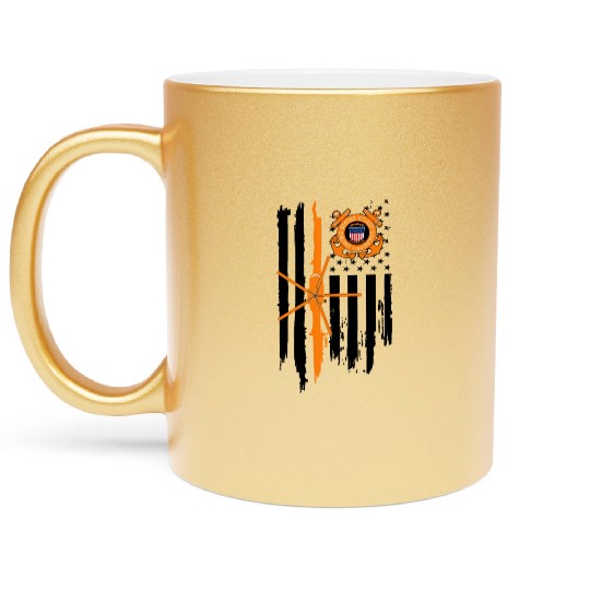 Us Coast Guard Uscg U S Armed Forces Patriot Metallic Mugs