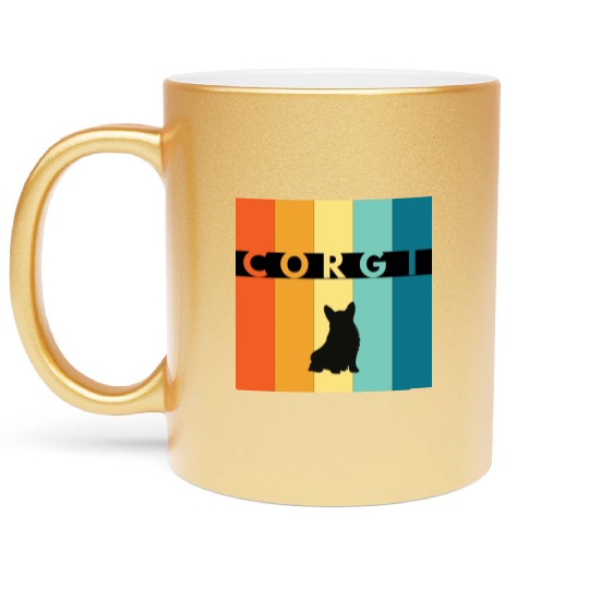 Corgi Metallic Mugs