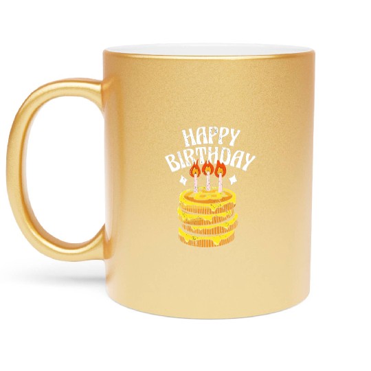 HAPPY BIRTHDAY-Bitcoin Coin Metallic Mugs
