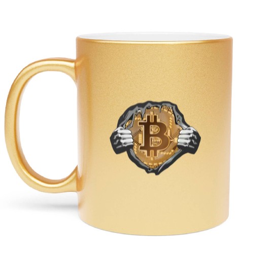 Bitcoin Coin-Crypto Super Hero Metallic Mugs