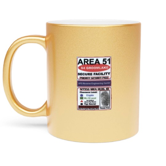 Area 51 Reverse Engineering Pass Metallic Mugs