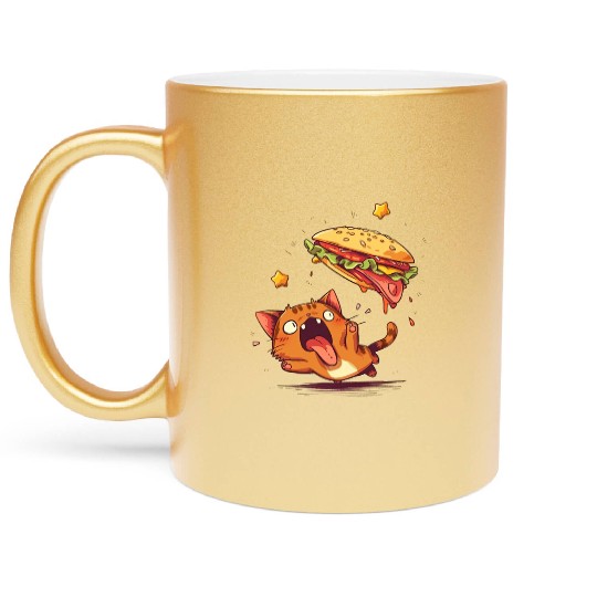 Cat and Taco A Perfectly Delicious Pair Metallic Mugs