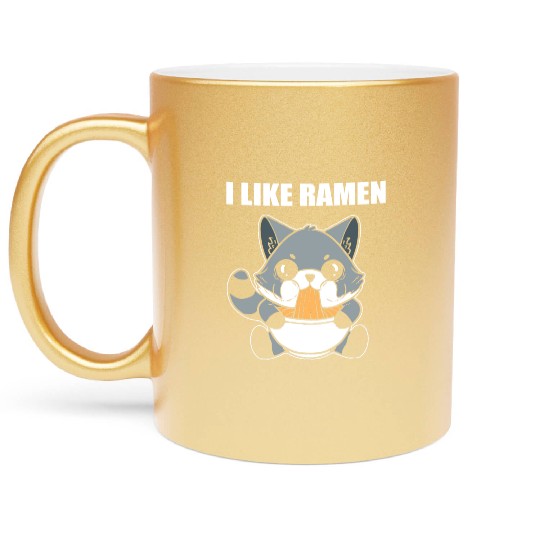 I Like Ramen Japanese Gift Metallic Mugs