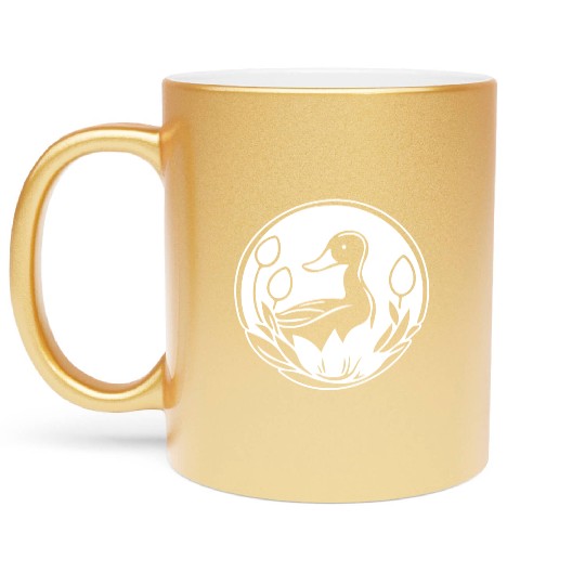 Duck Bird Nature Pond Metallic Mugs