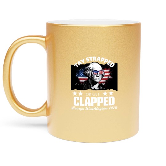 george washington teshirt Metallic Mugs