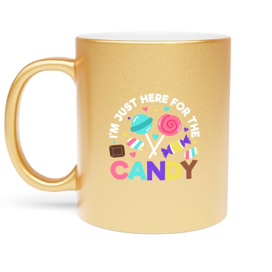 Halloween Candy Trick or Treat Party quote Metallic Mugs