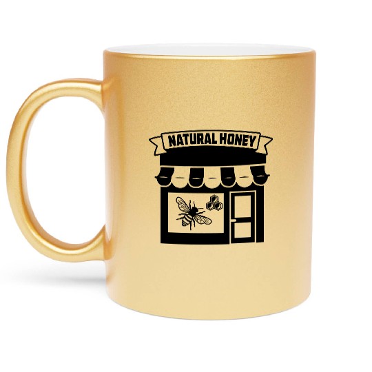 Shop logo NATURAL HONEY' Metallic Mugs