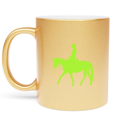 Equestrian Green Lizard Metallic Mugs