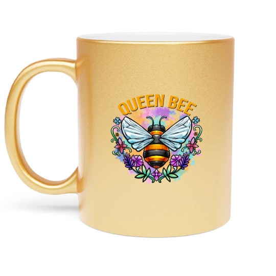 Queen Bee Gardening Metallic Mugs