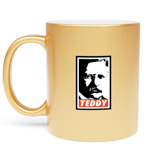 Teddy Roosevelt Metallic Mugs