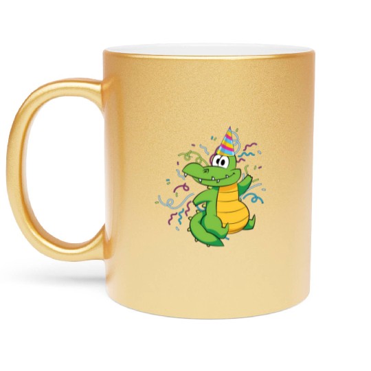 Alligator Party Reptile Animal Crocodile Metallic Mugs