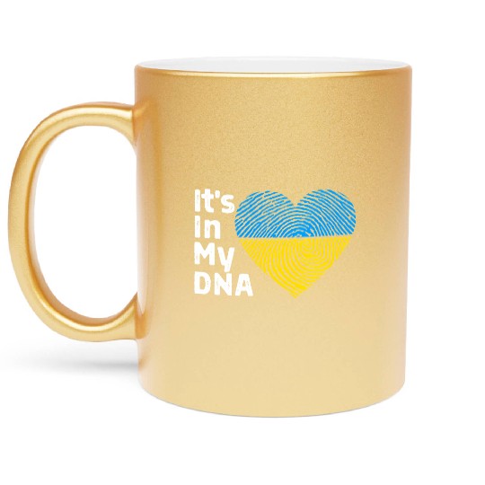 It'S In My Dna Ukraine I Stand With Ukraine Metallic Mugs