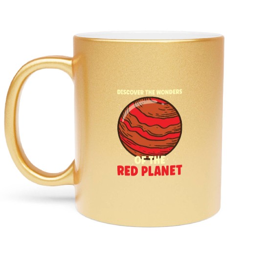 Mars Explore Astronaut Astronomy Solar System Metallic Mugs