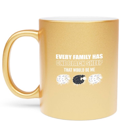 Family Black Sheep Shepherd Metallic Mugs
