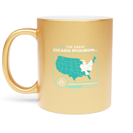 Cicada Invasion Coming To These States In Us Map Metallic Mugs