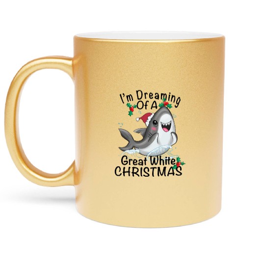 Great White Christmas Metallic Mugs