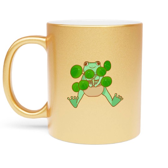 Frog Plant Therapy Metallic Mugs