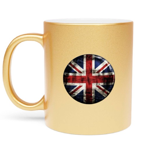 Union Jack Vintage Distressed Metallic Mugs