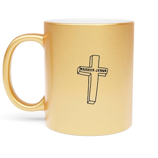 Trigger Jesus Affirmation By Abby Anime(c) Metallic Mugs