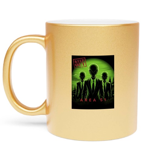 Area 51: The Extraterrestrial Frontier,Vintage Metallic Mugs