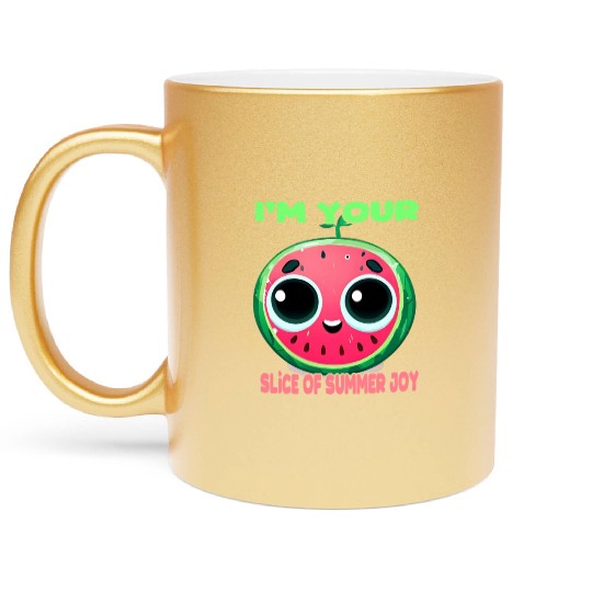 Watermelon summer joy Metallic Mugs