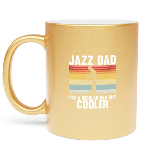Hilarious Sax Beating Trombone Saxophonist Lover Metallic Mugs