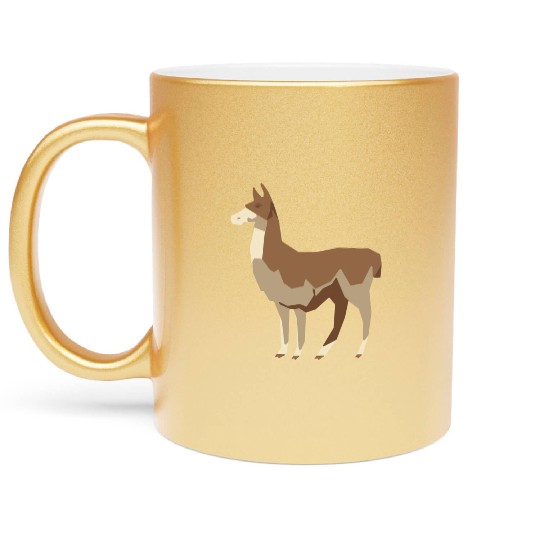 Llama Low-Poly Metallic Mugs