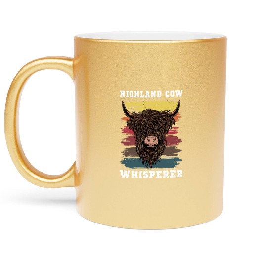 Highland Cow Whisperer Metallic Mugs
