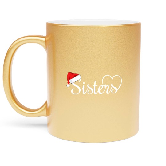 I Love My Sister Cute Sister Christmas Metallic Mugs