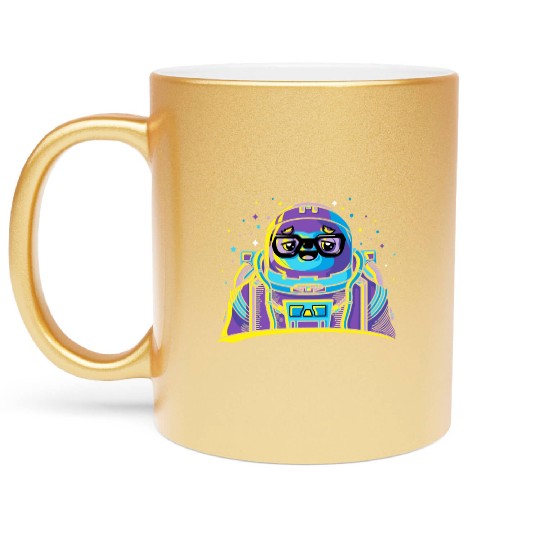 Astro Sloth Metallic Mugs