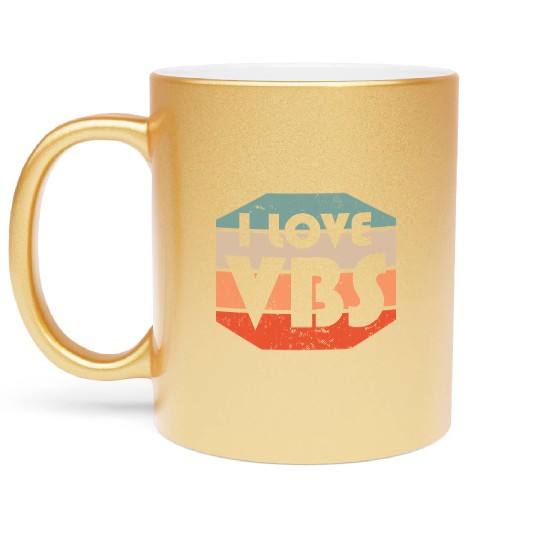 I Love VBS Summer Camp Vacation Bible School Crew Metallic Mugs