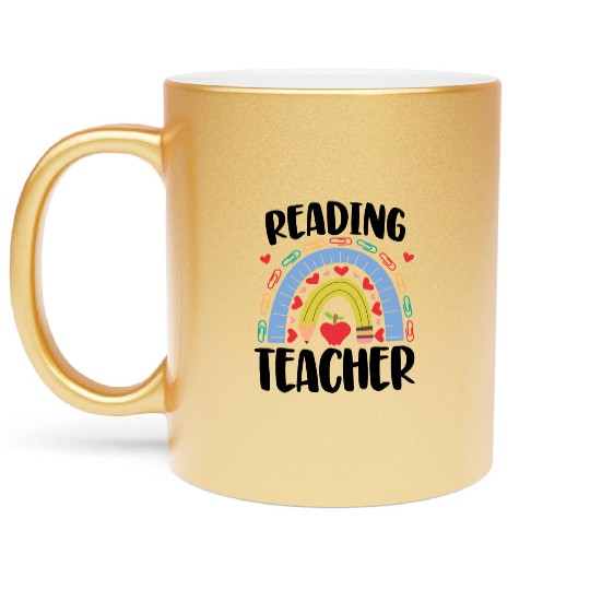 Reading Teacher Metallic Mugs
