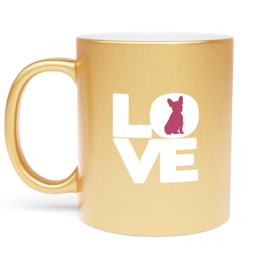 French Bulldog Mom Lover Funny Cute Frenchie Metallic Mugs