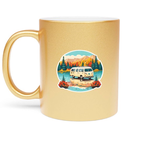A Camper Van Metallic Mugs